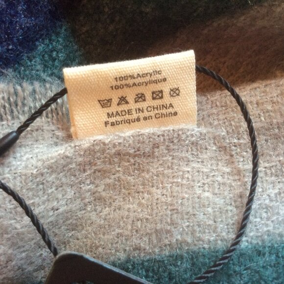Pretty Persuasions Vertical Falls NWT Striped Boho Poncho OS Southwestern/Wrap - Picture 5 of 6